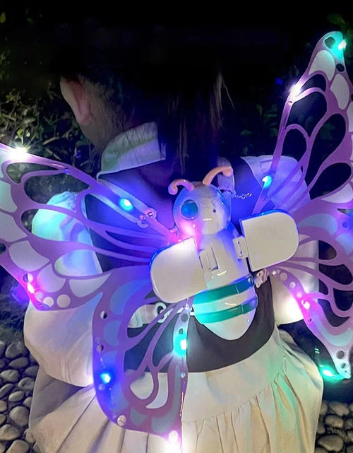 Load image into Gallery viewer, Electric Butterfly Wings Moving Elf Wing with Light Fairy Wings for Kids Birthday Christmas Cosplay Dress up Angel Girls Toy
