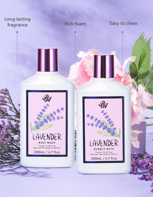Load image into Gallery viewer, Bath &amp; Body Kit, Spa Gifts for Women - 20Pcs Spa Gift Baskets Lavender Scented Includes Body Wash, Bubble Bath, Bath Bomb, Manicure Set. Gifts for Mom, Birthday Gifts, Home Spa Kit Gift for Her
