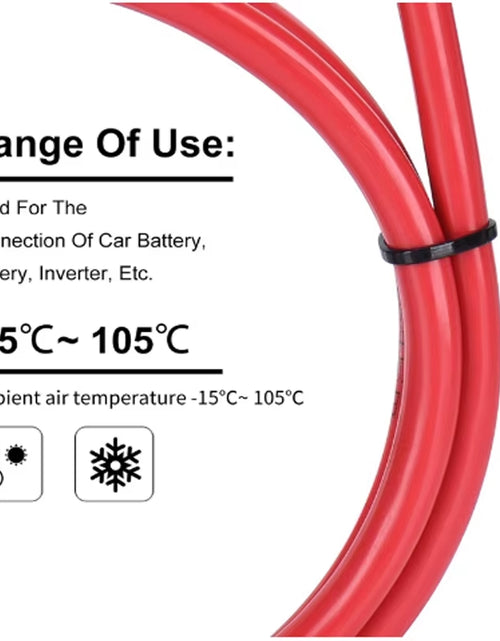 Load image into Gallery viewer, Battery Inverter Cable Set with Terminals 8/6AWG Stranded Copper Cord Solar Power Connection Wire with Lug
