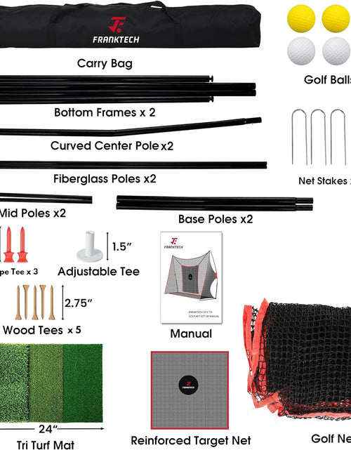 Load image into Gallery viewer, Golf Hitting Net Heavy Duty Golf Practice Net for Backyard Driving Golf Net with High Impact Chipping Hitting Target Golf Driving Practice Net Include Carry Bag Golf Balls for Indoor Outdoor
