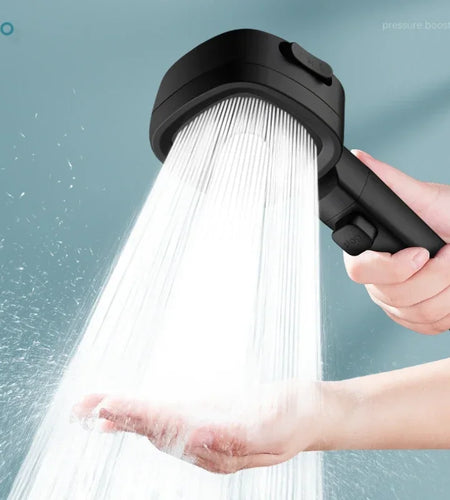 High Pressure Shower Head Water Saving 3 Modes Shower Heads Adjustable One-Key Stop Water Massage Sprayer Bathroom Accessories