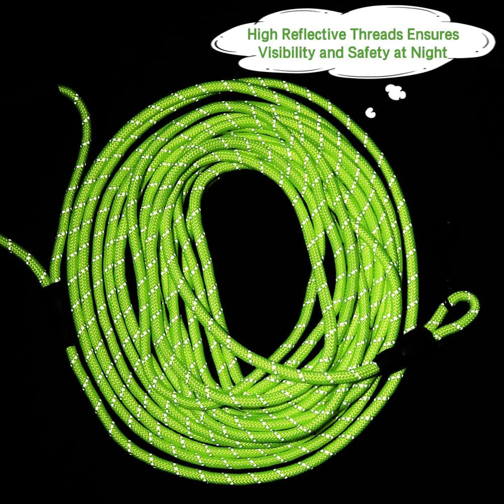 Floating Long Dog Leash, 32Ft Dog Training Leash for Swimming and Lake, Reflective Long Rope Lead with Soft Handle for Outside, Yard, Camping, Hiking and Beach (Green)