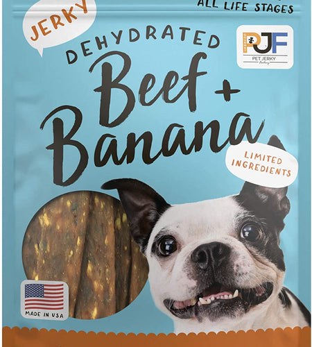 Premium Dog Treats | 100% Human Grade | Made in the USA | Grain Free | Beef and Banana, 5 Oz.