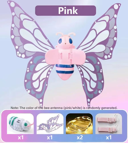 Electric Butterfly Wings Moving Elf Wing with Light Fairy Wings for Kids Birthday Christmas Cosplay Dress up Angel Girls Toy