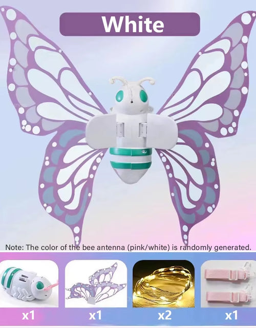 Load image into Gallery viewer, Electric Butterfly Wings Moving Elf Wing with Light Fairy Wings for Kids Birthday Christmas Cosplay Dress up Angel Girls Toy

