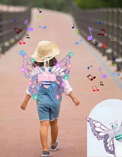 Load image into Gallery viewer, Electric Butterfly Wings Moving Elf Wing with Light Fairy Wings for Kids Birthday Christmas Cosplay Dress up Angel Girls Toy
