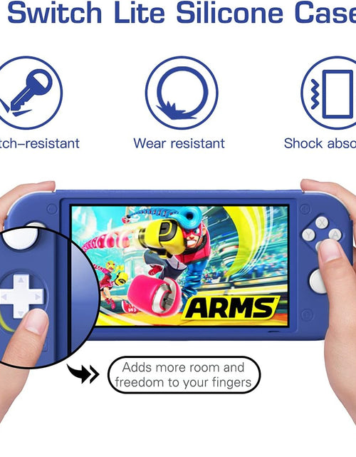 Load image into Gallery viewer, Protective Case for Switch Lite, Silicone Case Protective Rubber Cover Case, Shock-Absorption Anti-Scratch Non-Slip Case Compatible with Switch Lite Console - Blue
