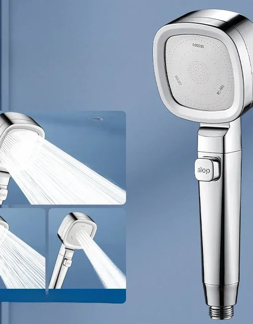 Load image into Gallery viewer, High Pressure Shower Head Water Saving 3 Modes Shower Heads Adjustable One-Key Stop Water Massage Sprayer Bathroom Accessories
