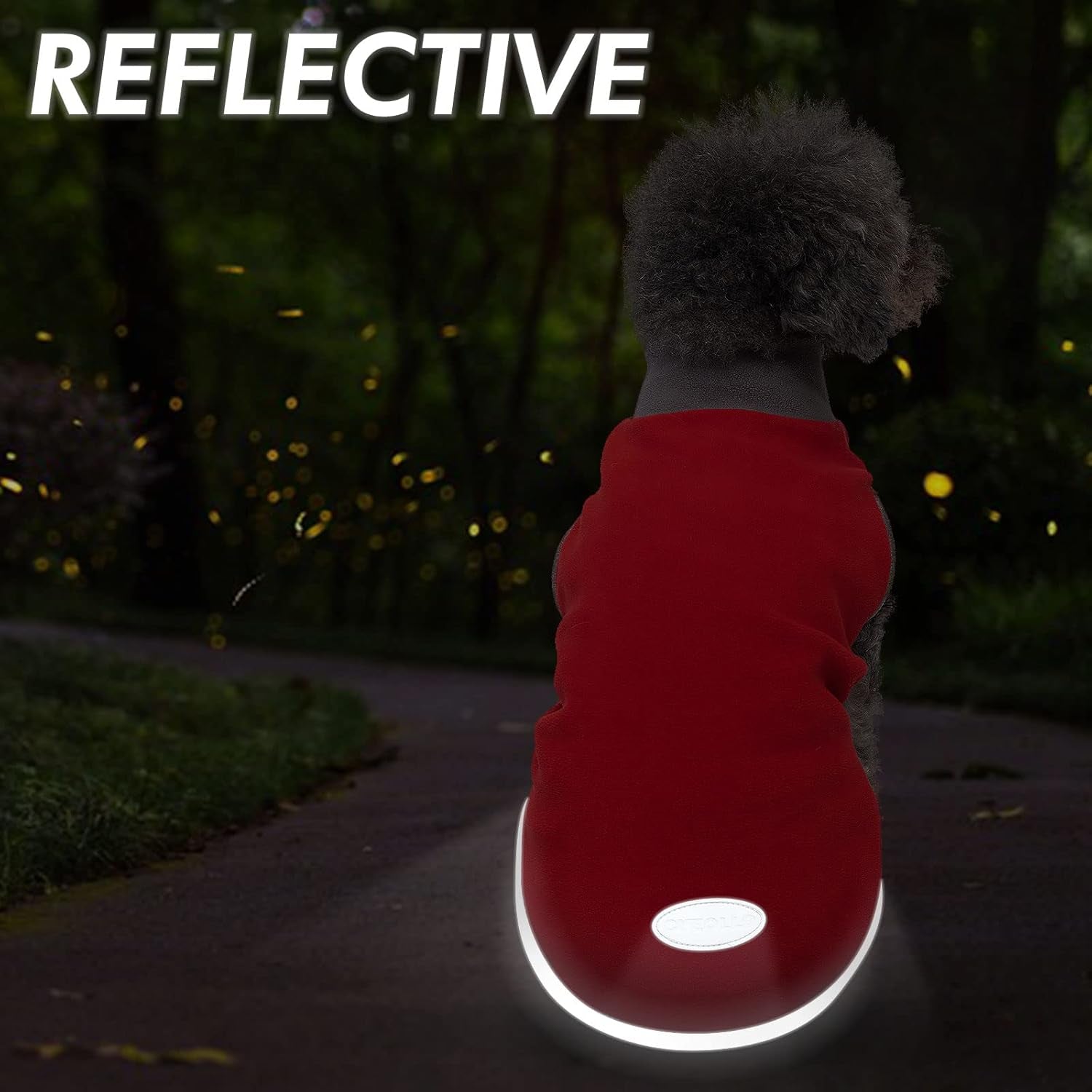 2 Pack Dog Sweatshirts Fleece Jacket with Reflective Stripe Pullover Stretchy Dog Sweater Soft Pet Clothes Lightweight Dog Sweaters for Small Dogs Turquoise & Grey