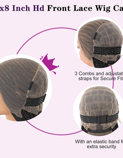 Load image into Gallery viewer, 13X8 HD Lace Front Cornrow Braided Wigs Leomonde Box Braid Wig with Baby Hair 36 Inch Long Black Braided Hair Wig for Women
