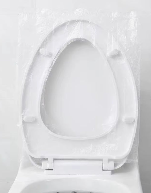 Load image into Gallery viewer, 50Pcs Disposable Plastic Toilet Seat Cover Waterproof and Non Slip Individually Wrapped, for Travel, Toilet Seat Protectors

