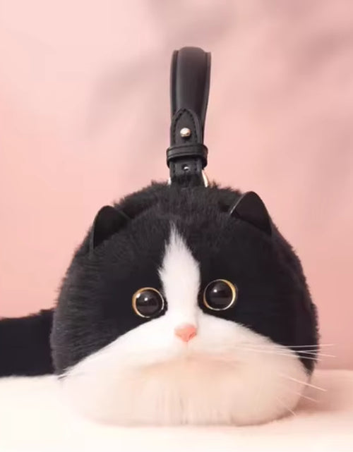 Load image into Gallery viewer, One Shoulder Bag Female Design Small Man Messenger Bag Versatile Hand Made Autumn and Winter Plush Cute Cat Bag
