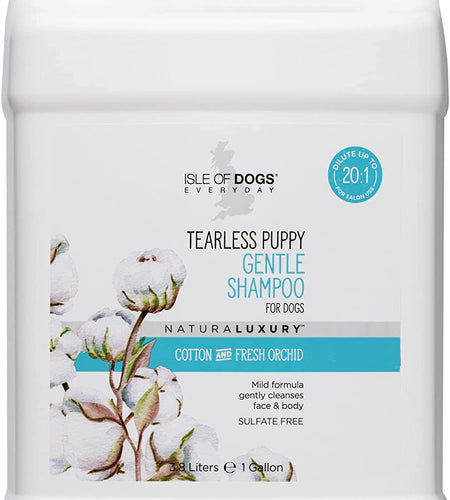 - Everyday Natural Luxury Tearless Puppy Shampoo - Cotton + Fresh Orchid - Sulfate & Paraben Free Formula - Gentle Pet Shampoo for Dogs of All Ages & Coat Types - Made in the USA - 16 Oz