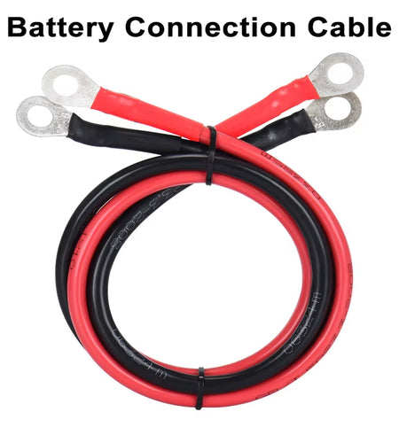 Battery Inverter Cable Set with Terminals 8/6AWG Stranded Copper Cord Solar Power Connection Wire with Lug