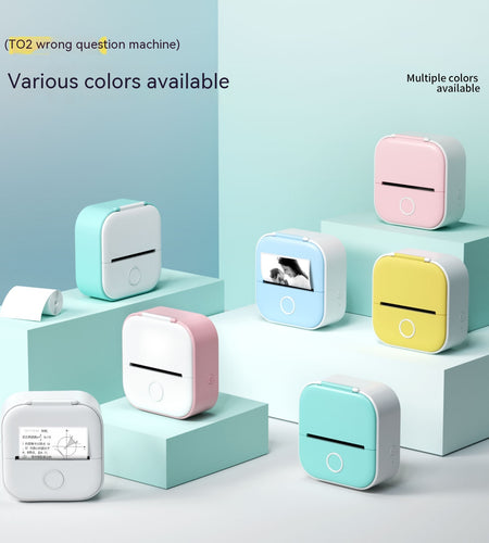 Portable Mini Thermal Label Printer Home Photo Printer Student Wrong Question Printer Bluetooth-Compatible Mini Label Printer Price Tag