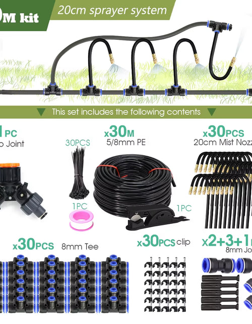 Load image into Gallery viewer, DIY 30M-5M Universal Sprayer Kit – Patio Misting &amp; Cooling System for Garden Irrigation
